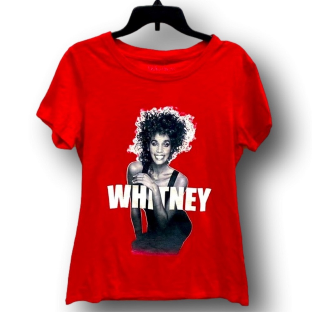 Whitney Houston Red Graphic T-Shirt